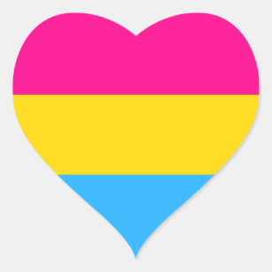 "PANSEXUAL PRIDE FLAG" HEART STICKER