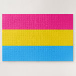 Pansexual Pride Flag Jigsaw Puzzle<br><div class="desc">This design features the Pansexual Pride Flag, which was was designed as a symbol to represent the pansexual community. It is similar to the rainbow LGBT flag, which is used as a symbol for the lesbian, gay, bisexual, transgender and anyone else in the community. The flag is used to increase...</div>