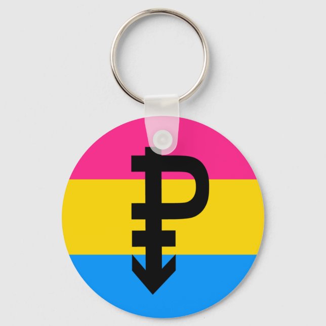 Pansexual Pride Flag Keychain (Front)