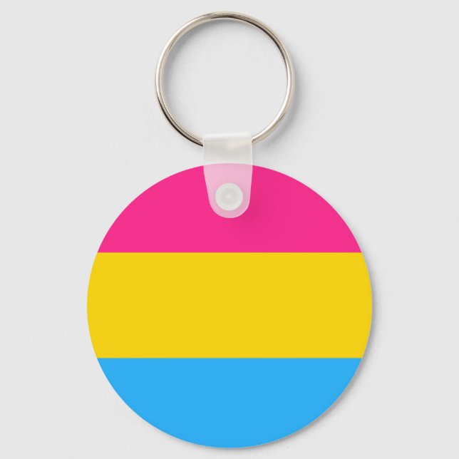 Pansexual Pride Flag Keychain (Front)