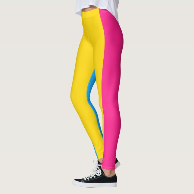 Pansexual Pride Flag Leggings (Left)