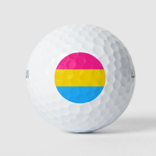 Pansexual Pride Flag LGBTQ Golf Balls (Front)