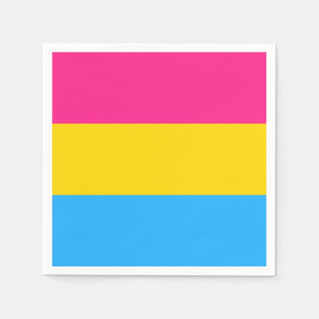 Pansexual Pride Flag LGBTQ Napkin (Front)