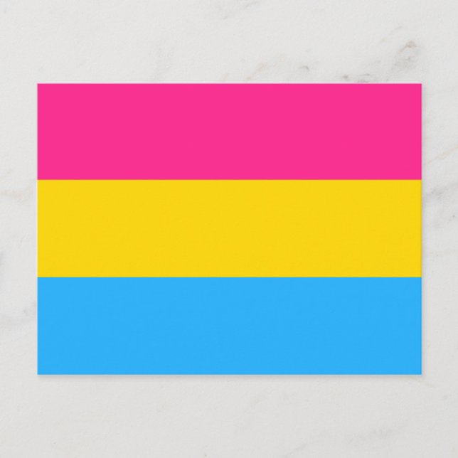 Pansexual Pride Flag LGBTQ Postcard (Front)