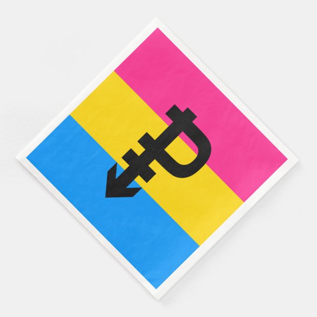 Pansexual Pride Flag Napkin (Corner)