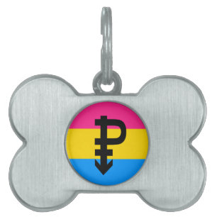 Pansexual Pride Flag Pet ID Tag