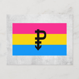 Pansexual Pride Flag Postcard