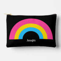 Pansexual Pride Flag Rainbow Personalized Black