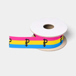 Pansexual Pride Flag Satin Ribbon