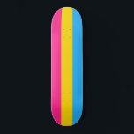 Pansexual Pride Flag Skateboard<br><div class="desc">This design features the Pansexual Pride Flag, which was was designed as a symbol to represent the pansexual community. It is similar to the rainbow LGBT flag, which is used as a symbol for the lesbian, gay, bisexual, transgender and anyone else in the community. The flag is used to increase...</div>