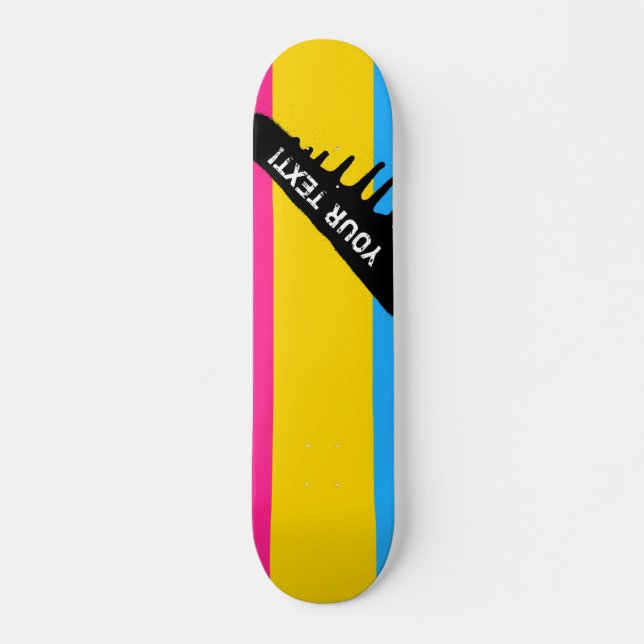 Pansexual Pride flag Skateboard (Front)