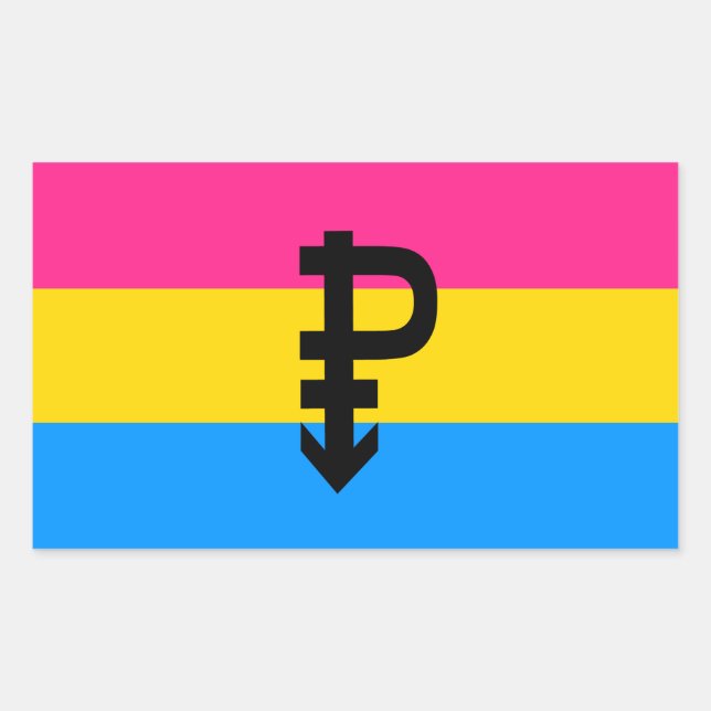Pansexual Pride Flag Sticker (Front)