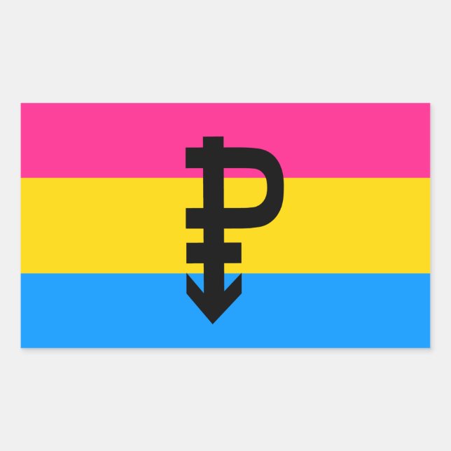 Pansexual Pride Flag Sticker (Front)