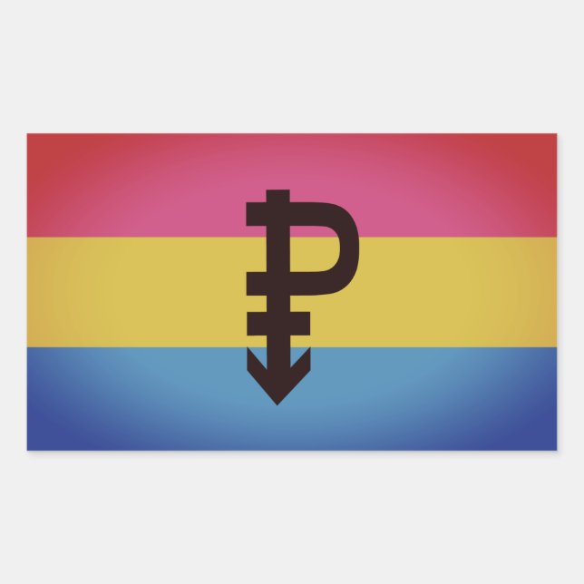 Pansexual Pride Flag Sticker (Front)