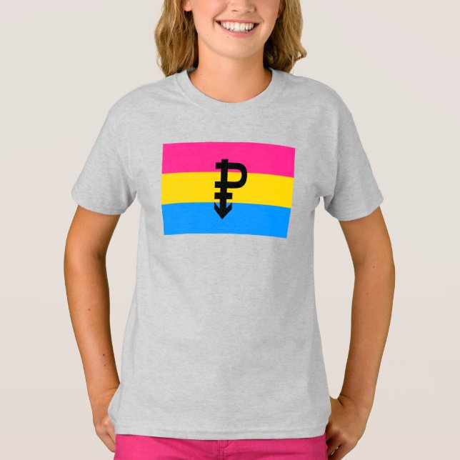 Pansexual Pride Flag T-Shirt (Front)