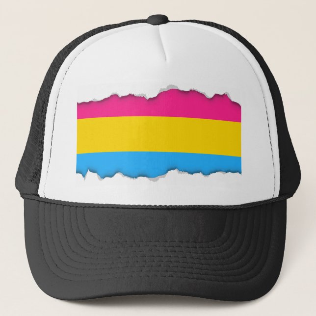 Pansexual Pride flag Trucker Hat (Front)