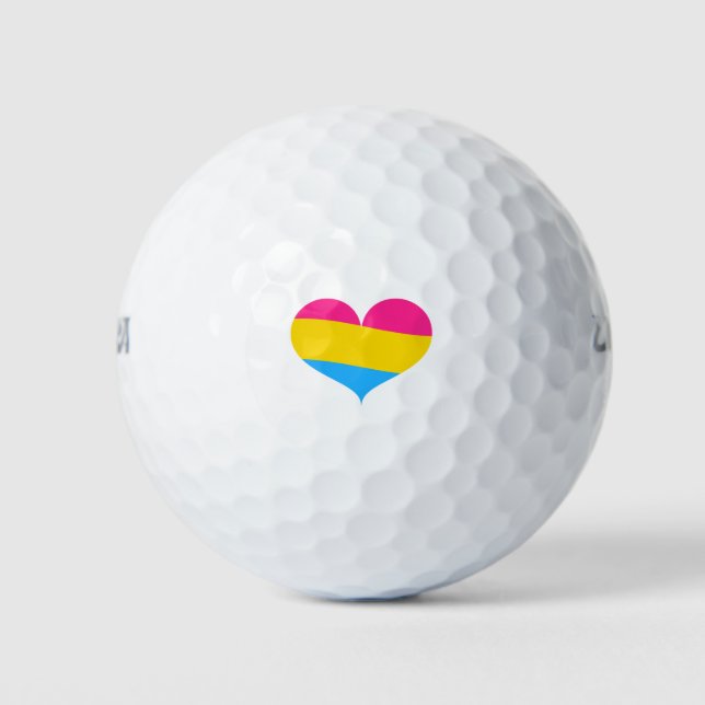 Pansexual Pride Golf Balls (Front)