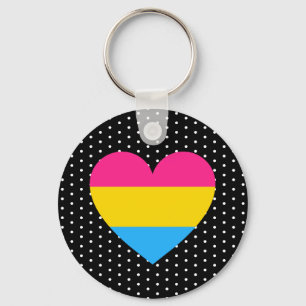Pansexual Pride Heart Keychain
