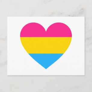 Pansexual Pride Heart Postcard