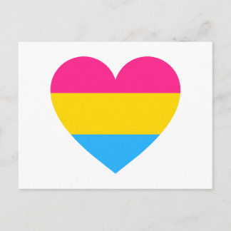Pansexual Pride Heart Postcard