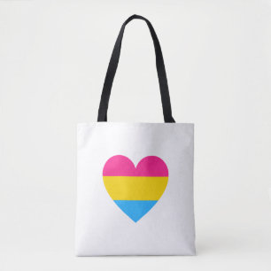 Pansexual Pride Heart Tote Bag