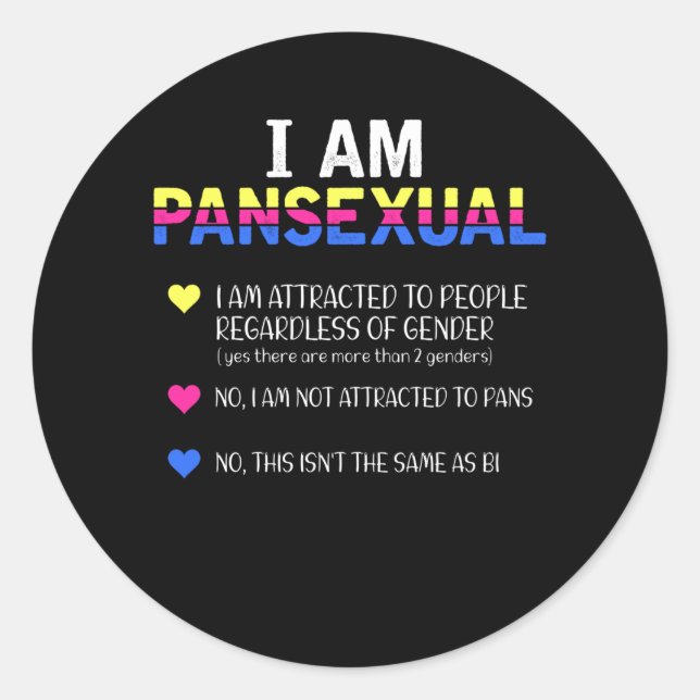 Pansexual Pride LGBT Equal Rights Classic Round Sticker (Front)