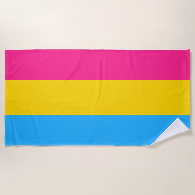 Pansexual Pride (Pan Flag) Beach Towel (Front)