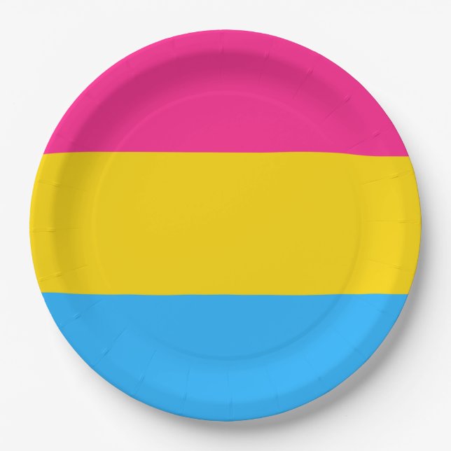 Pansexual Pride (Pan Flag) Paper Plate (Front)