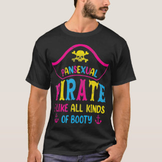 Pansexual Pride Pirate LGBTQ Month Pans Flag Colou T-Shirt