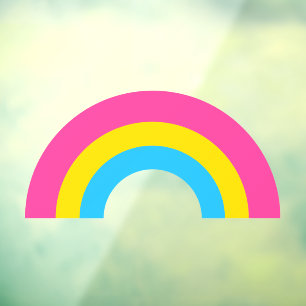 Pansexual Pride Rainbow Flag Personalized Window Cling