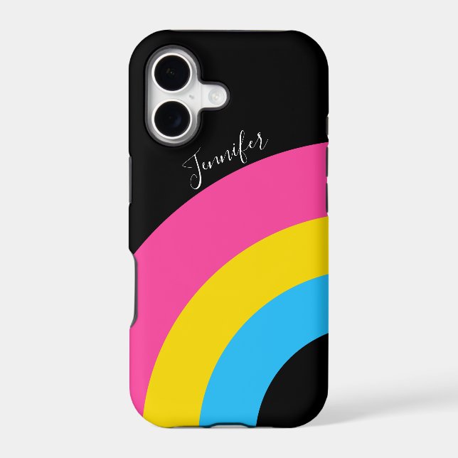 Pansexual Pride Rainbow Flag Pretty Monogram (Back)