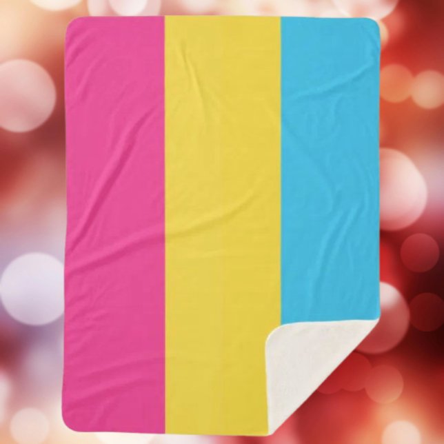 Pansexual Pride Sherpa Blanket (Creator Uploaded)