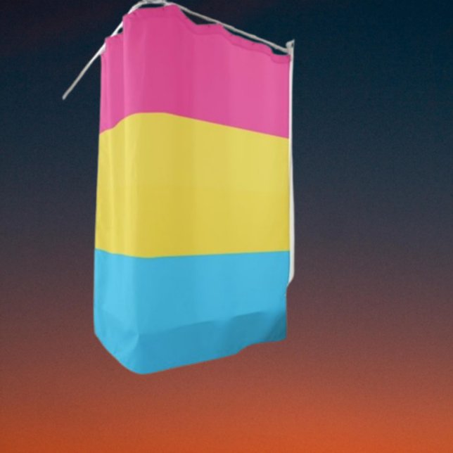 Pansexual Pride Shower Curtain: Vibrant Spectrum (Creator Uploaded)