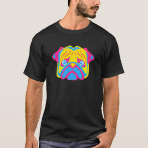 Pansexual Pug! Cute Dog in The pan Pride Flag Colo T-Shirt