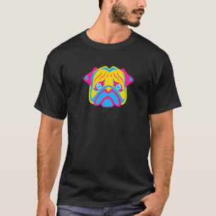 Pansexual Pug Cute Dog In The Pan Pride Flag Colou T-Shirt