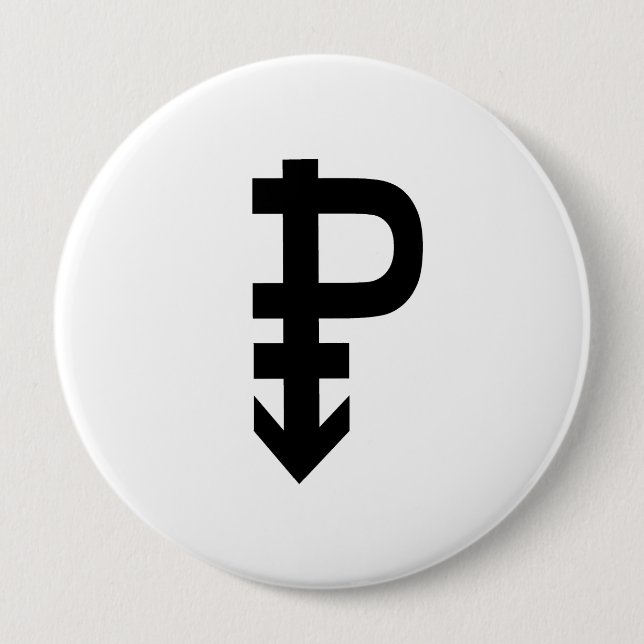 Pansexual Symbol 4 Inch Round Button (Front)