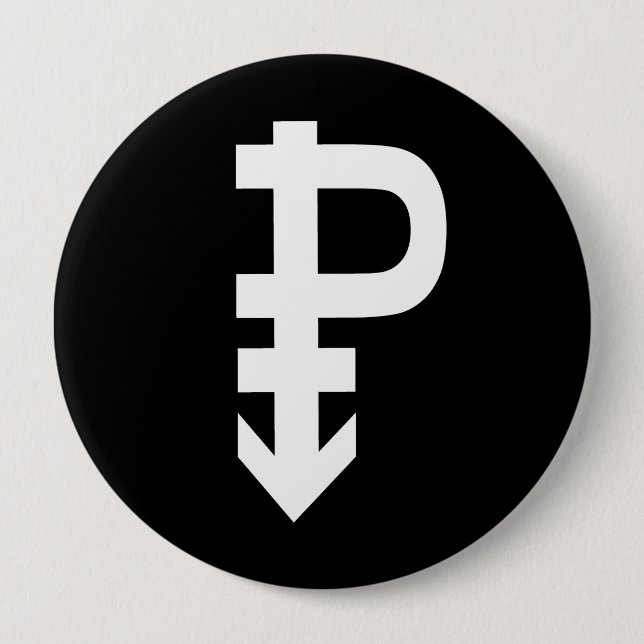 Pansexual Symbol - 4 Inch Round Button (Front)