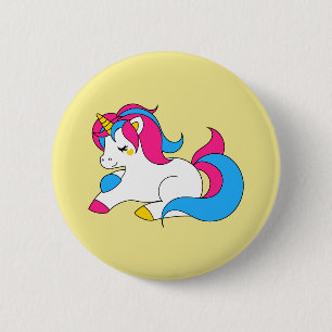 Pansexual unicorn 2 inch round button
