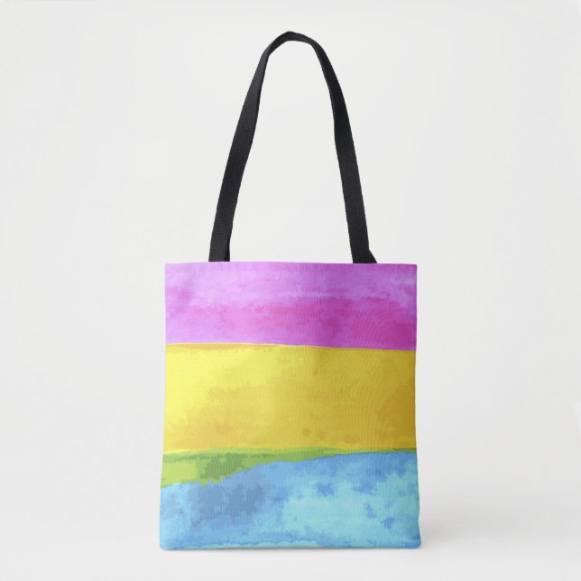 Pansexual Watercolor Tote Bag (Front)