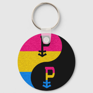 Pansexual Yin and Yang Keychain