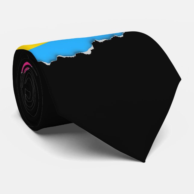 Pansexuale Pride flag Tie (Rolled)