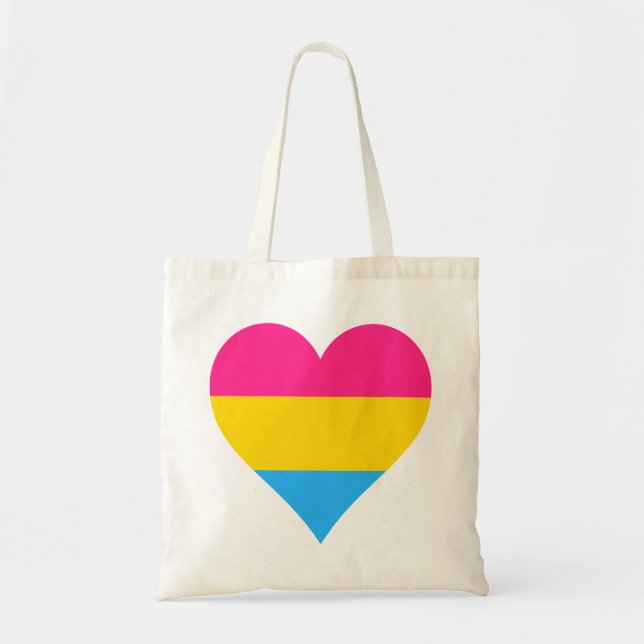 Pansexualité orgueil coeur Sac fourre-tout (Devant)