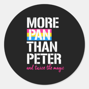 Pansexuality - More Pan Than Peter and twice the m Classic Round Sticker
