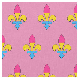 Pansexuality pride fleur-de-lis fabric