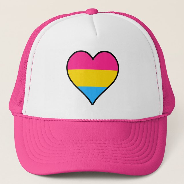 Pansexuality pride heart Trucker Hat (Front)