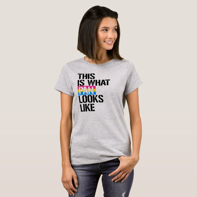 Pansexuality - This is what Pan Looks Like - - LGB T-Shirt (Front Full)