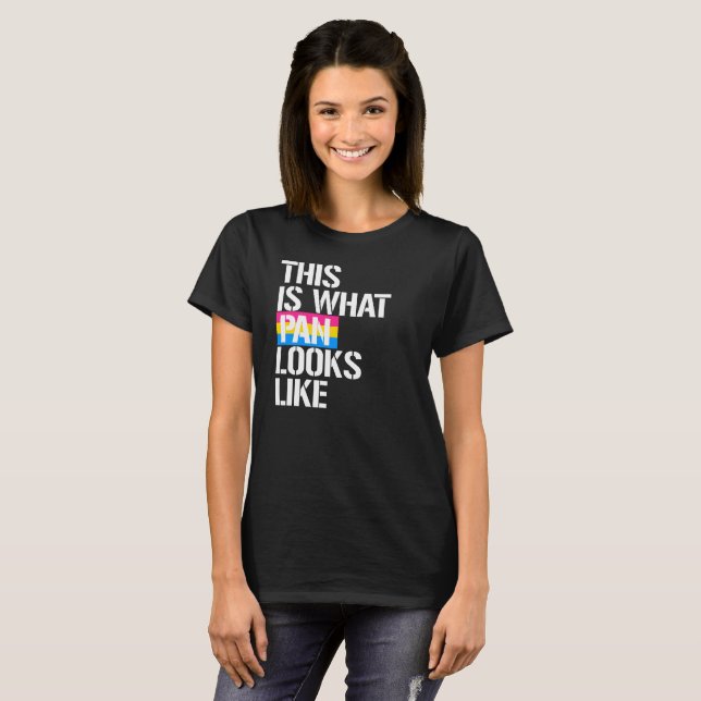 Pansexuality - This is what Pan Looks Like - - LGB T-Shirt (Front Full)
