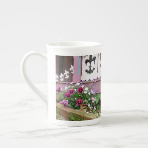 Pansies and Fleur-de-lis - Martha's Vineyard Bone China Mug
