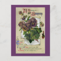 Pansies and Ivy Vintage Birthday