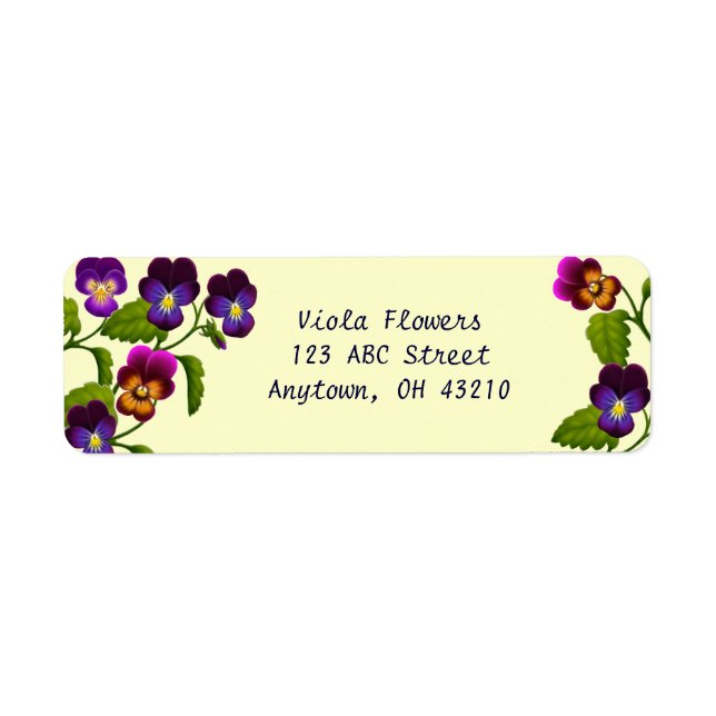 Pansies and Violas Customizable Labels (Front)
